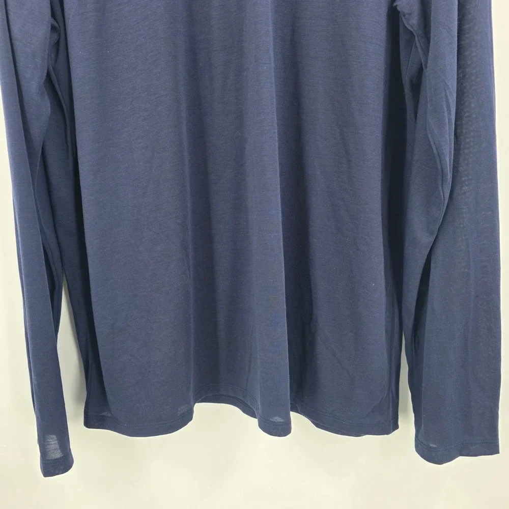 UNDER ARMOUR NOTRE DAME 1/4 ZIP MENS LARGE BLUE LIGHTWEIGHT THREADBORNE PULLOVER